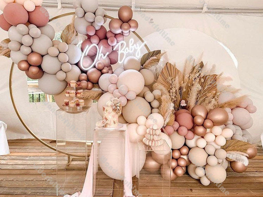 Baby shower backdrop and cake styling in Wake Forest
