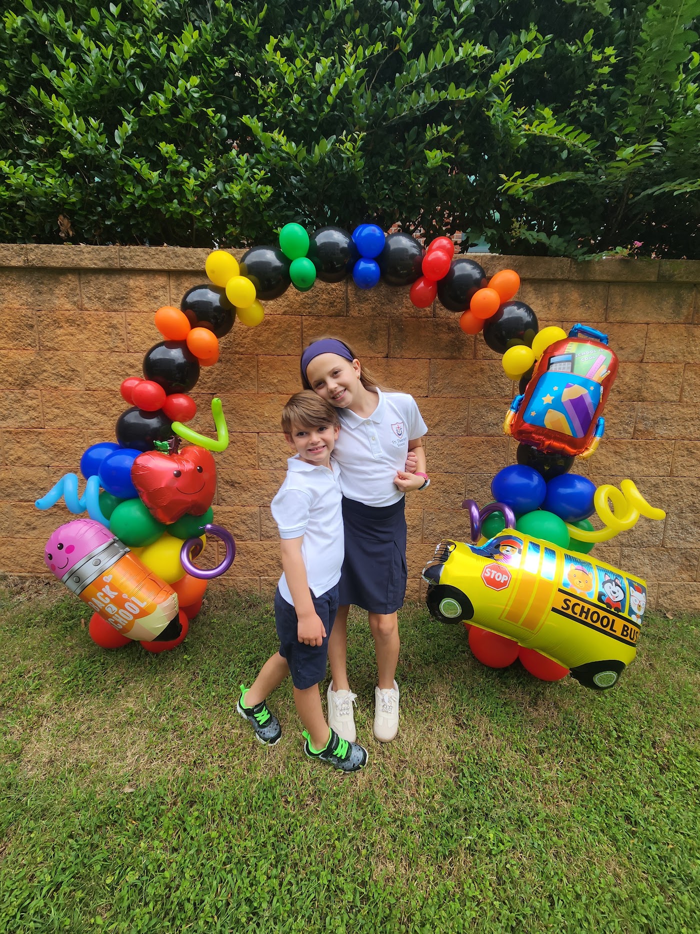 Balloon arch for a Raleigh family celebration